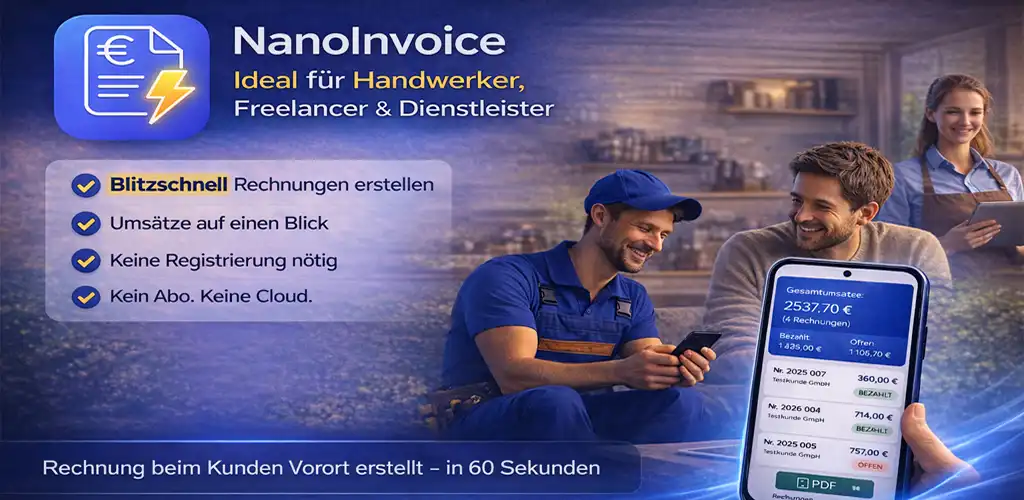 Nano Invoice – Rechnungen schnell und einfach erstellen